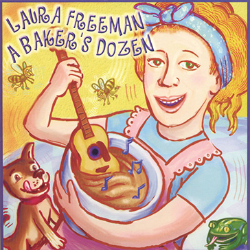 Laura Freeman, A baker's dozen, country and folk music, music for kids, Hey Lolly music, childrens music, austin childrens music, kids music, childrens entertainer, puppet shows, kid videos for kids, album art